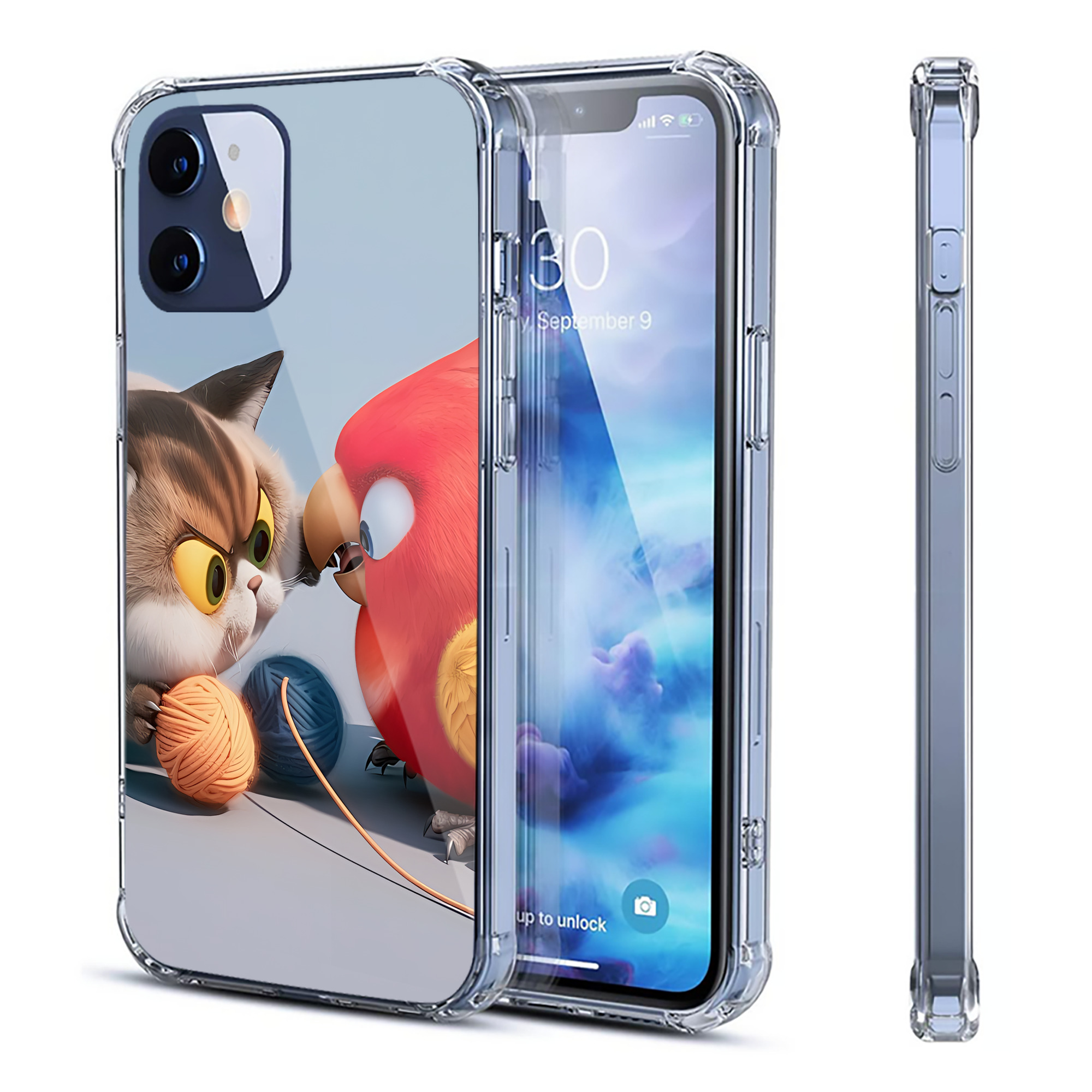 （画像用） Angry Birds アングリーバード 【iPhone 12シリーズ対応】透明スマホケース（クリアソフトケース）